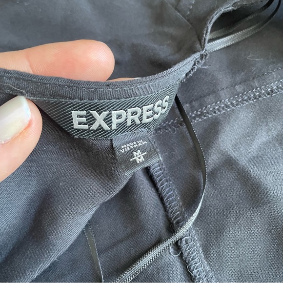 Express Black Maxi Dress, Medium, Strappy Back, High Slit Skirt - Picture 8 of 8